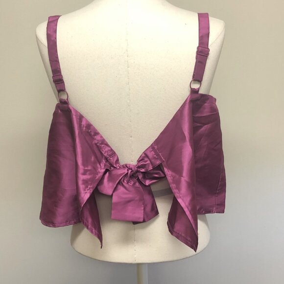 Magenta shiny swing tank top UO bow reversible - Picture 7 of 7